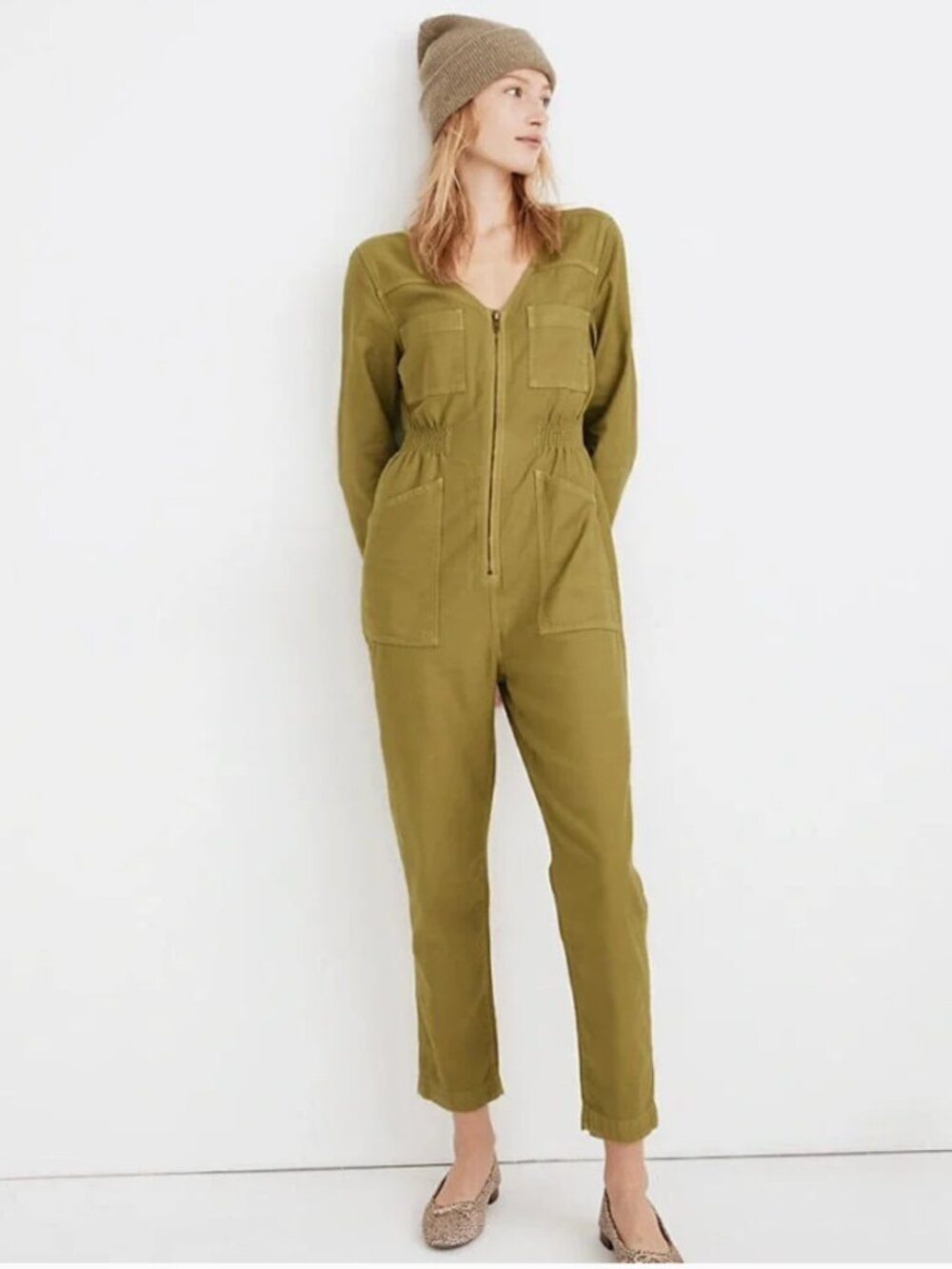 Madewell garment-dyed patch pocket coverall jumpsuit